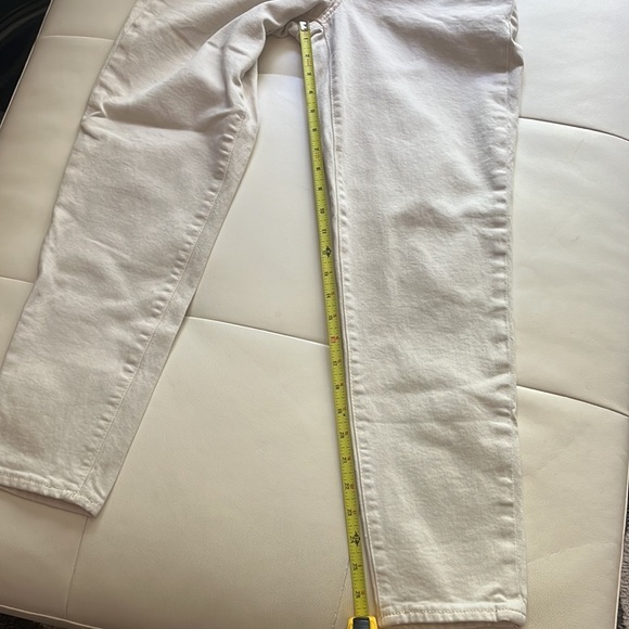 Like new Old Navy OG Straight High Rise cream color button down jeans, size 4 - Picture 7 of 7